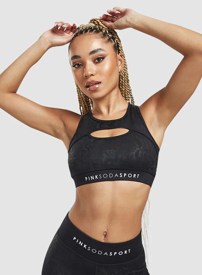 Pink Soda Tory Python Bralette
