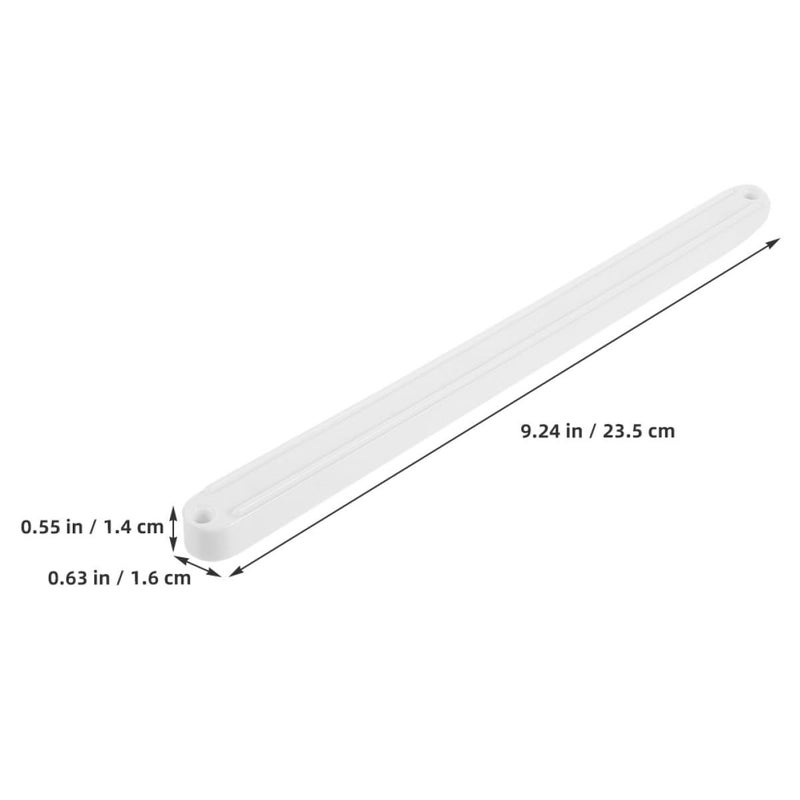 2 Pcs 235mm Plastic Side Mount Drawer Slides Track Guide Cabinet Drawer Replacement White - Image 3