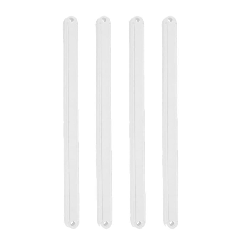 2 Pcs 235mm Plastic Side Mount Drawer Slides Track Guide Cabinet Drawer Replacement White - Image 2