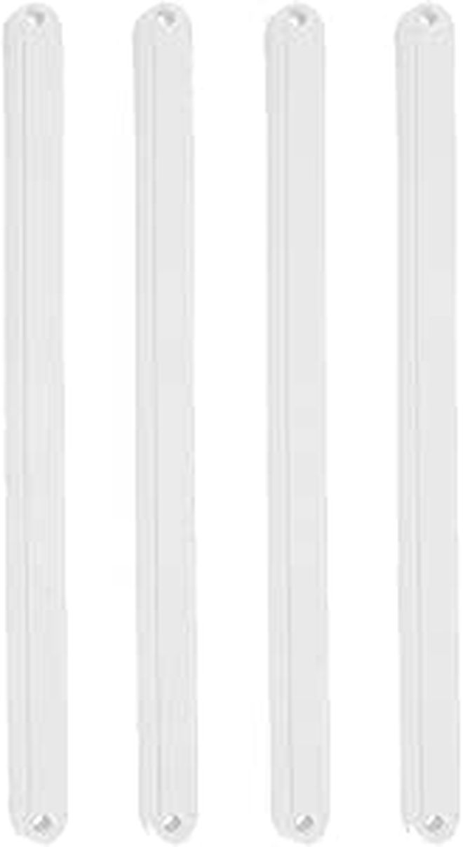 2 Pcs 235mm Plastic Side Mount Drawer Slides Track Guide Cabinet Drawer Replacement White - Image 1