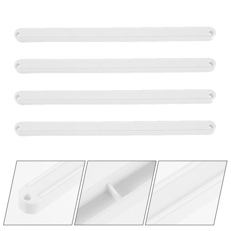 2 Pcs 235mm Plastic Side Mount Drawer Slides Track Guide Cabinet Drawer Replacement White - Image 5