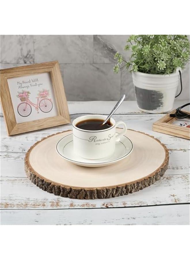 Arabest 10 pcs Large Unfinished Wood Slices for Centerpieces 8-9 inches Wood Rounds for Tables Decor Rustic Wood Circles for DIY Crafts and Wedding Decor Round Wooden Discs for Ornaments - Image 2