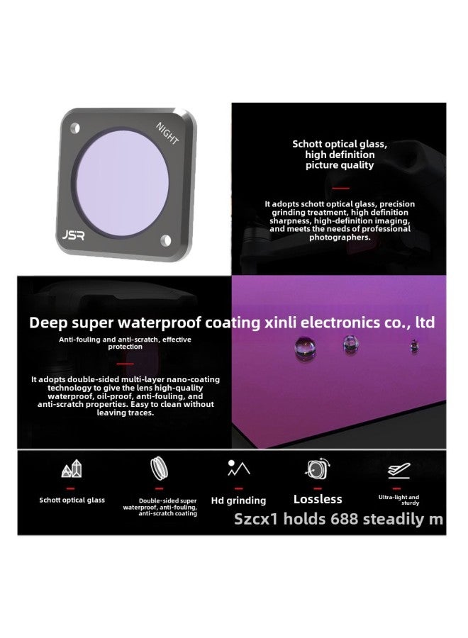 JUNESTAR Suitable For DJI Action2 Dajiang Sports Camera Accessories Cpl Polarization Filter ND Light Reducing Mirror-Color:ACTION2 CS -8IN1 JSR-1339-20  - Image 3