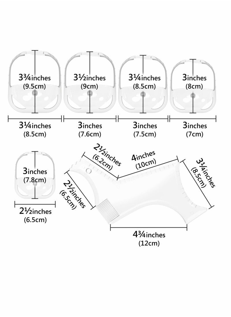 Excefore - Goatee Shaving Template for Men with 5 Different Sizes, Beard Guide Shaper with Comb, Beard Shaping & Styling Template Perfect for Hairline Line-up, Edging, Stencil for Trimming, Mustache, Goatee - Image 1