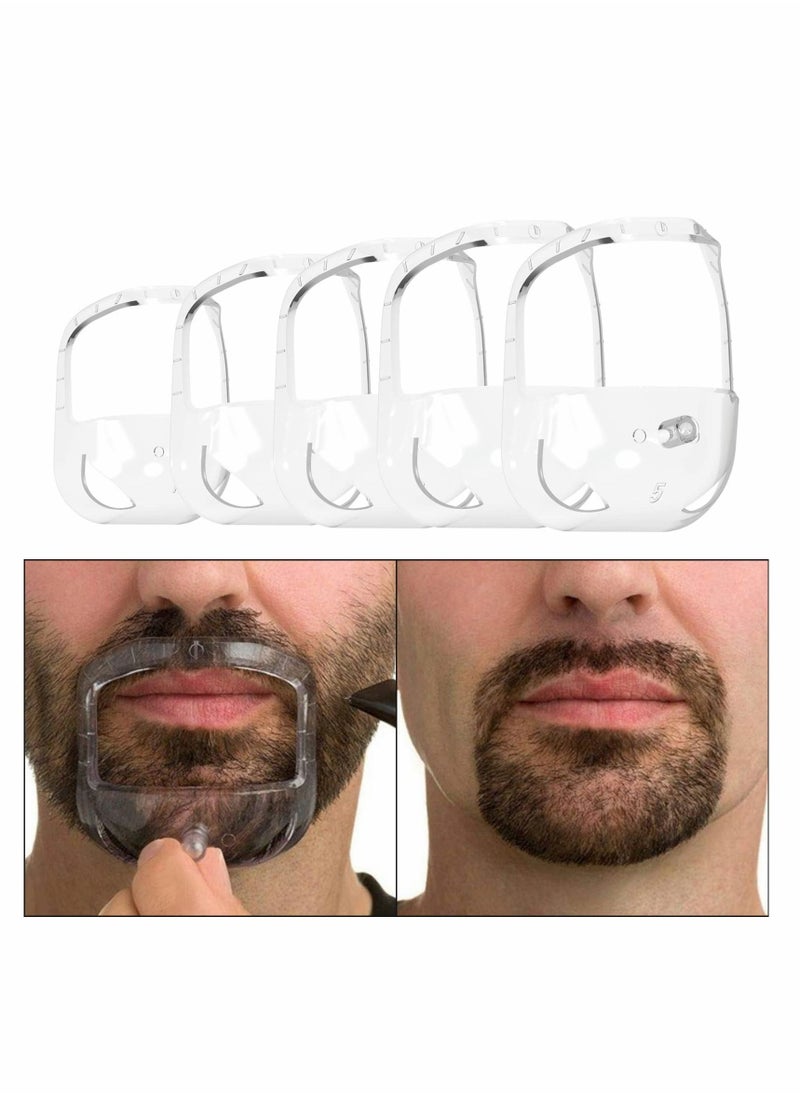 Excefore - Goatee Shaving Template for Men with 5 Different Sizes, Beard Guide Shaper with Comb, Beard Shaping & Styling Template Perfect for Hairline Line-up, Edging, Stencil for Trimming, Mustache, Goatee - Image 1