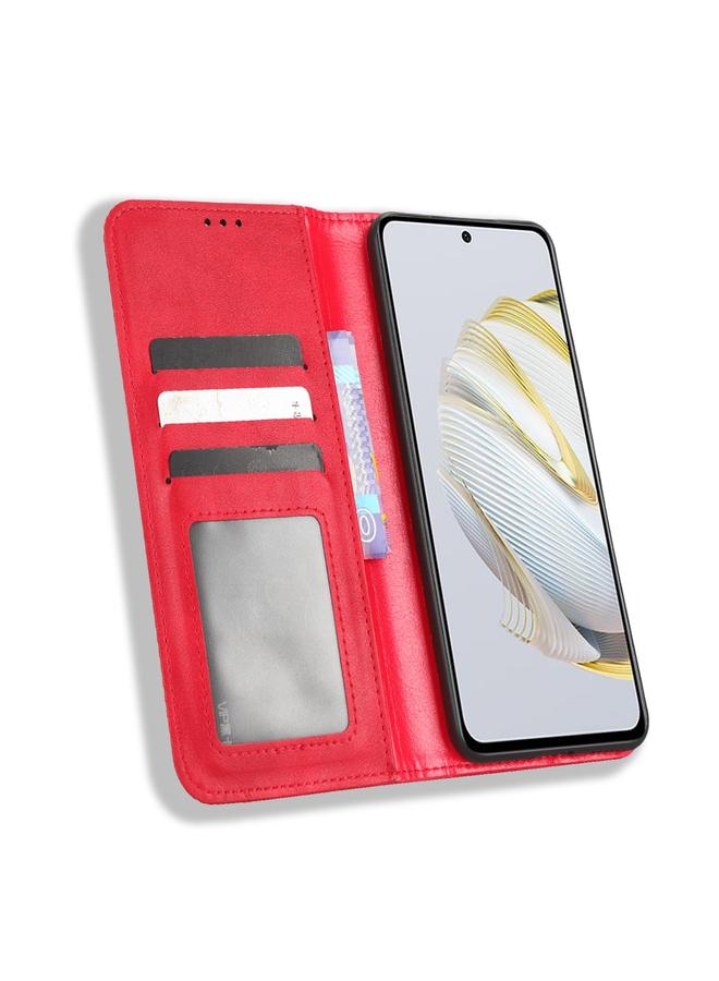 S-TOP Case For Huawei nova 10 SE Magnetic Buckle Retro Texture Leather Phone Case - Image 3