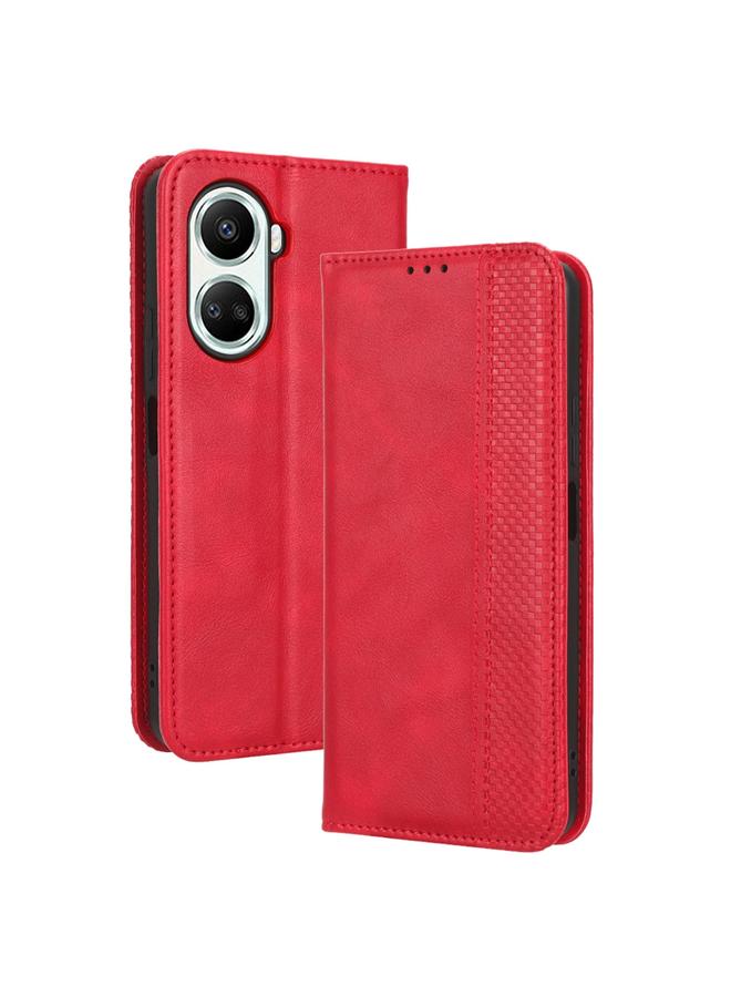 S-TOP Case For Huawei nova 10 SE Magnetic Buckle Retro Texture Leather Phone Case - Image 2