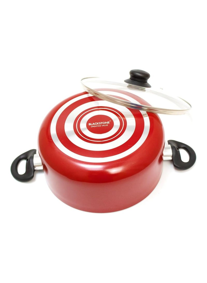BLACKSTONE Non Stick Cooking Pot Red 30cm - Image 5