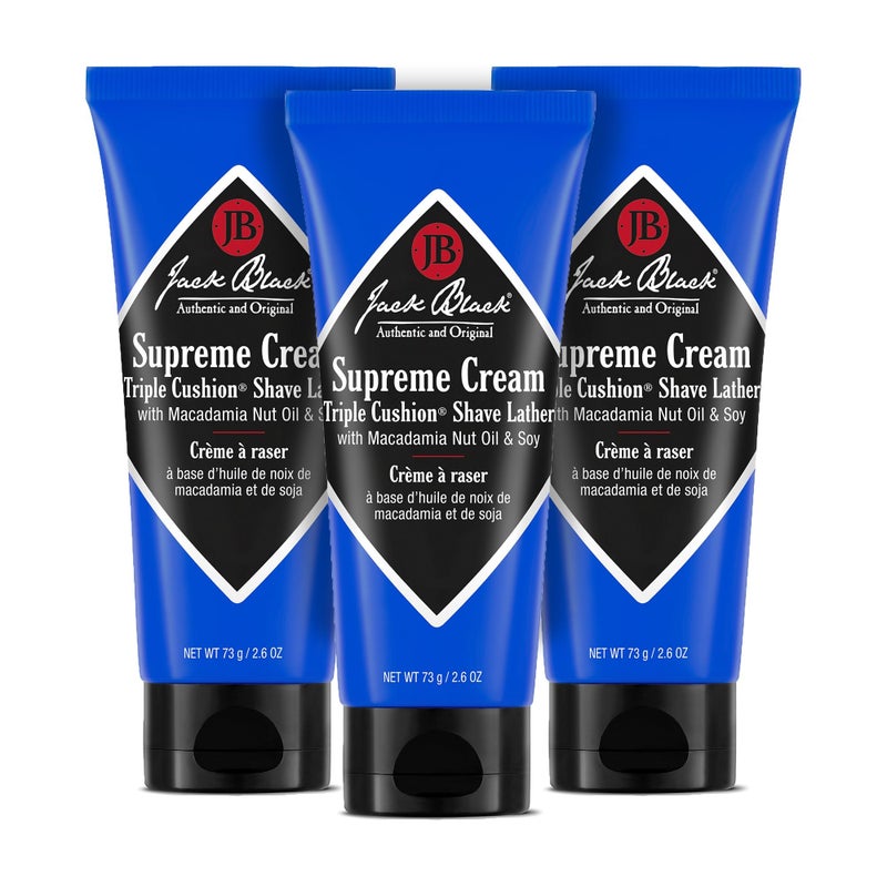Jack Black Supreme Cream Triple Cushion Shave Lather, 2.6 Ounce (Pack of 3) - Image 1