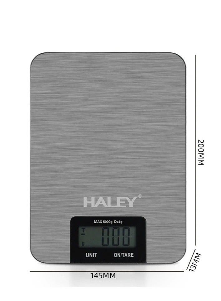 Haley High Accurate Touch Key Food scales Electronic Stainless Steel Weighing Pan Design portable lcd Ultra Thin Kitchen Scale baking - Image 2