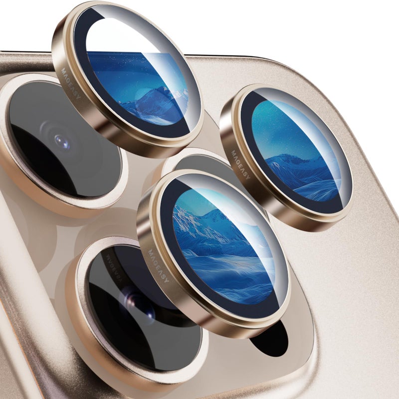 MAGEASY Sapphire Lens Protector for iPhone 16 Pro 63 iPhone 16 Pro Max 69 3 Lens Titanium Desert Lenz - Image 2