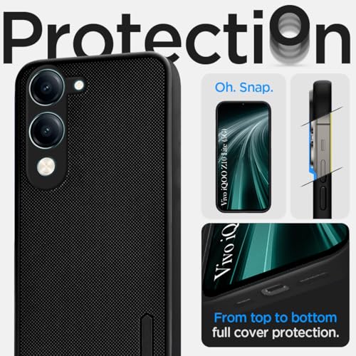 Jkobi Back Cover Case for Vivo iQOO Z10 Lite (Textured Grip Design | Micro-Fiber Cloth Inside | Slim and Light Weight | Soft Touch and Feel | Black) - Image 2