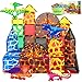 Coodoo Dinosaur Toys Magnetic Tiles Lava Dinosaur World Set  Magnetic Blocks Building for Kids 35 57 Girls Boys Toy Age 46 68 Classroom Must Haves Toddler Sensory for 3 Year Old Kids Toys - Image 2