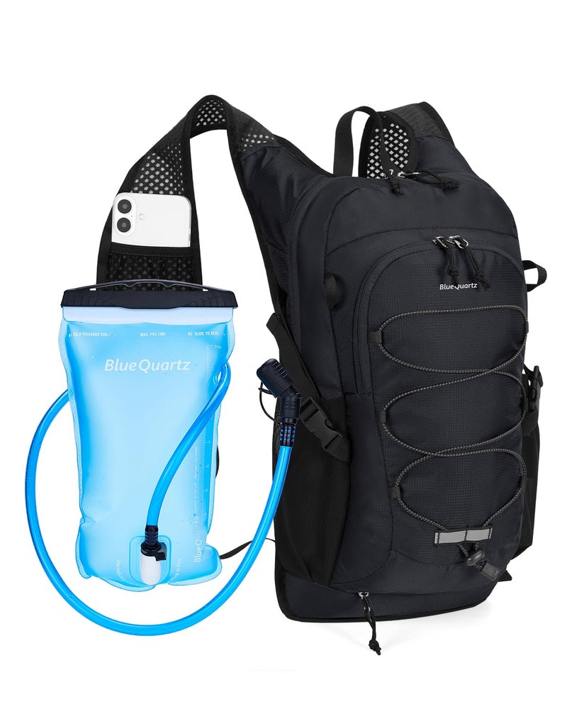 Blue Quartz Hydration Backpack with 2L Water Bladder, 18L Hiking Backpack for Women Men, Lightweight Water Pack with Phone Pocket for Quick Access, Hydration Pack for Cycling, Running, Biking - Image 1