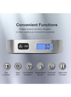 Lukadah Digital Hanging Luggage Scale-Portable Handheld Baggage Scale For Travel Suitcase,Scale For Traveling With Lcd Display 50Kg/110Lb  - Image 5