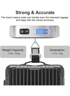 Lukadah Digital Hanging Luggage Scale-Portable Handheld Baggage Scale For Travel Suitcase,Scale For Traveling With Lcd Display 50Kg/110Lb  - Image 3