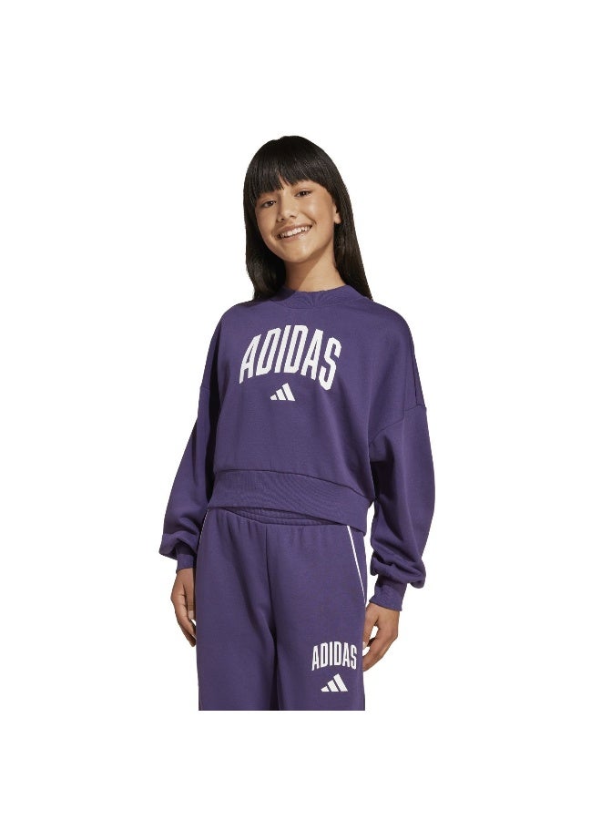 Adidas Jg Clgt Ft Swt Purple Training Sweatshirts For Junior 7-8Y - Image 2