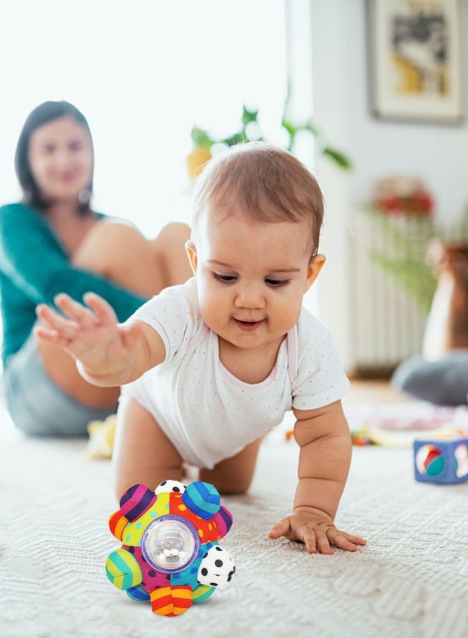 GROIC كرات قماش ملونة، ألعاب خشخشة للأطفال، ألعاب كرة ارتطام لتنمية الإدراك، ألعاب تنمية دماغ الأطفال، كرات كرة قدم خشخشة للأطفال، ألعاب حسية للأطفال - Image 5