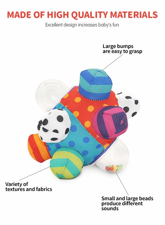 GROIC كرات قماش ملونة، ألعاب خشخشة للأطفال، ألعاب كرة ارتطام لتنمية الإدراك، ألعاب تنمية دماغ الأطفال، كرات كرة قدم خشخشة للأطفال، ألعاب حسية للأطفال - Image 4