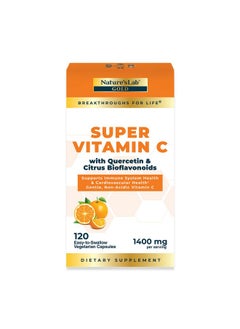 Nature's Lab Nature’S Lab Gold Super Vitamin C 1000Mg Immune System Support Contains Bioflavonoids Complex & Quercetin Nonacidic Nongmo Gluten Free Vegan 120 Capsules (2 Month Supply)  - Image 2