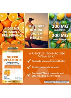 Nature's Lab Nature’S Lab Gold Super Vitamin C 1000Mg Immune System Support Contains Bioflavonoids Complex & Quercetin Nonacidic Nongmo Gluten Free Vegan 120 Capsules (2 Month Supply)  - Image 5