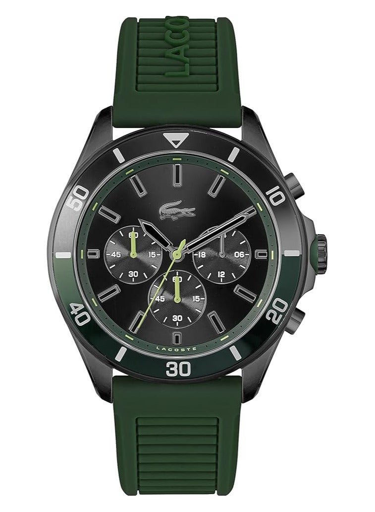 لاكوست ساعة يد كرونوغراف بمينا مستدير للرجال من لاكوست - موديل 2011153 بلون اسود - Image 1