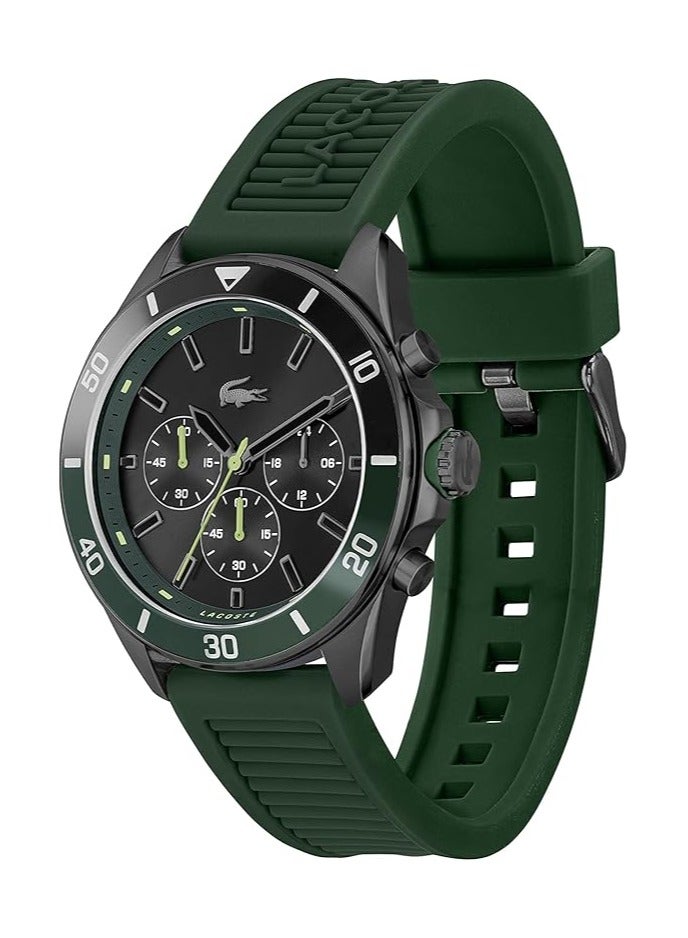 لاكوست ساعة يد كرونوغراف بمينا مستدير للرجال من لاكوست - موديل 2011153 بلون اسود - Image 2