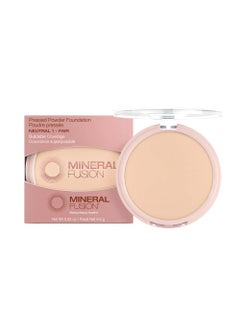 Mineral Fusion Pressed Powder Foundation, Neutral 1 - Fair Skin w/Peachy Undertones, Age Defying Foundation Makeup with Matte Finish, Talc Free Face Powder, Hypoallergenic, Cruelty-Free, 0.32 Oz