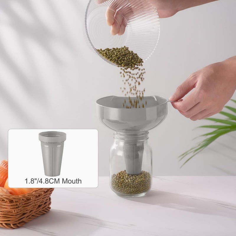 Pisol Wide Mouth Funnels for Kitchen Use, Versatile Food Grade Funnels for Filling Bottles, Plastic Cooking Funnel Set with Strainer, Large Long Neck Funnel for Canning, Mason Jar, Shampoo, Liquids - Image 3