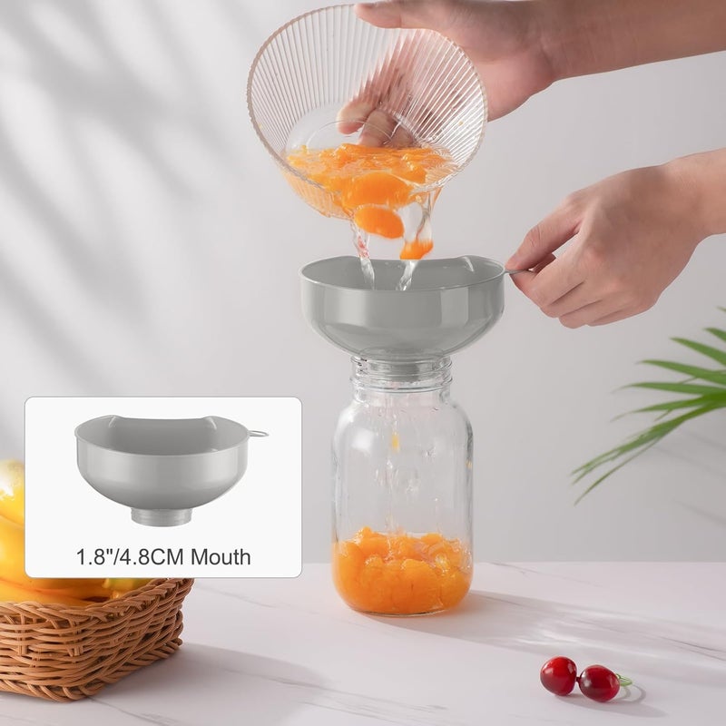 Pisol Wide Mouth Funnels for Kitchen Use, Versatile Food Grade Funnels for Filling Bottles, Plastic Cooking Funnel Set with Strainer, Large Long Neck Funnel for Canning, Mason Jar, Shampoo, Liquids - Image 2