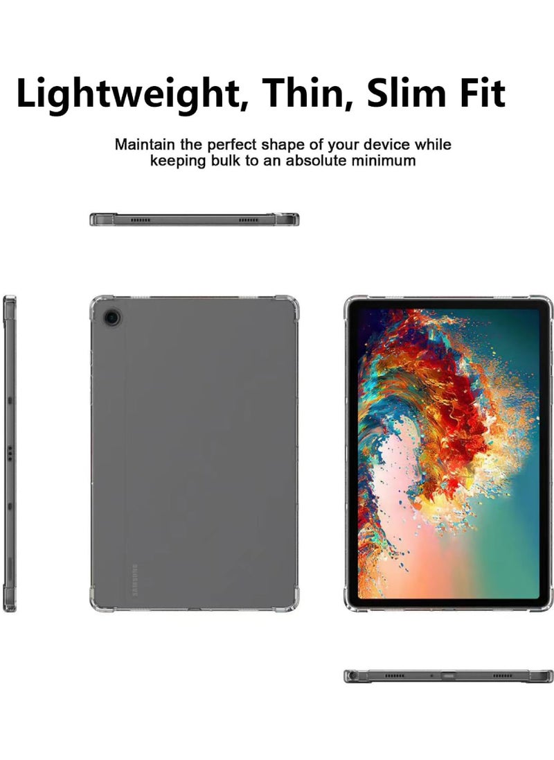 Rock Pow - Clear Back Case for Samsung Galaxy Tab A9 Plus 11 Inch Tablet 2023 (SM-X210/X216/X218) Ultra Thin Lightweight Transparent Soft Flexible TPU Shockproof Bumper Cover for Galaxy Tab A9+ - Image 1