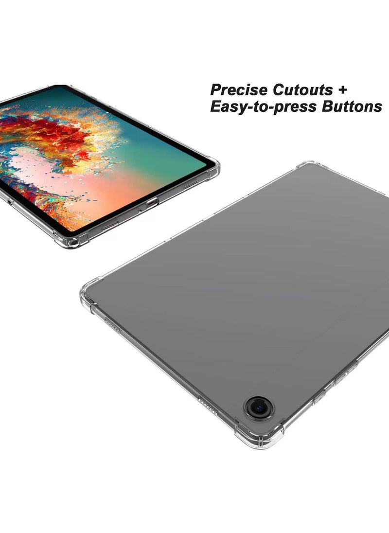 Rock Pow - Clear Back Case for Samsung Galaxy Tab A9 Plus 11 Inch Tablet 2023 (SM-X210/X216/X218) Ultra Thin Lightweight Transparent Soft Flexible TPU Shockproof Bumper Cover for Galaxy Tab A9+ - Image 1