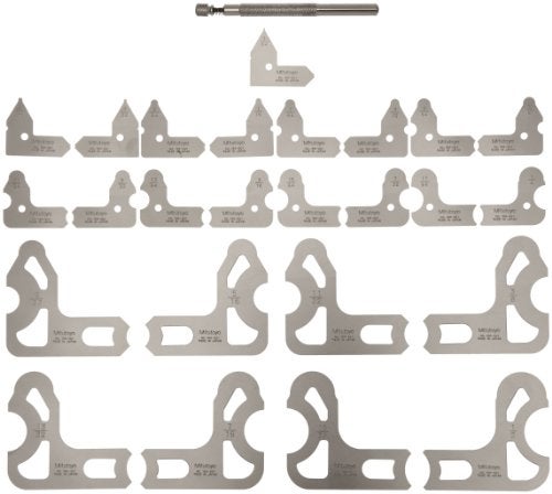 Mitutoyo 186-901, Radius Gage Set, 25 Leaves, 1/64" to 17/64" by 64ths and 9/32" to 1/2" by 32nds, 5 Radii per Leaf - Image 3