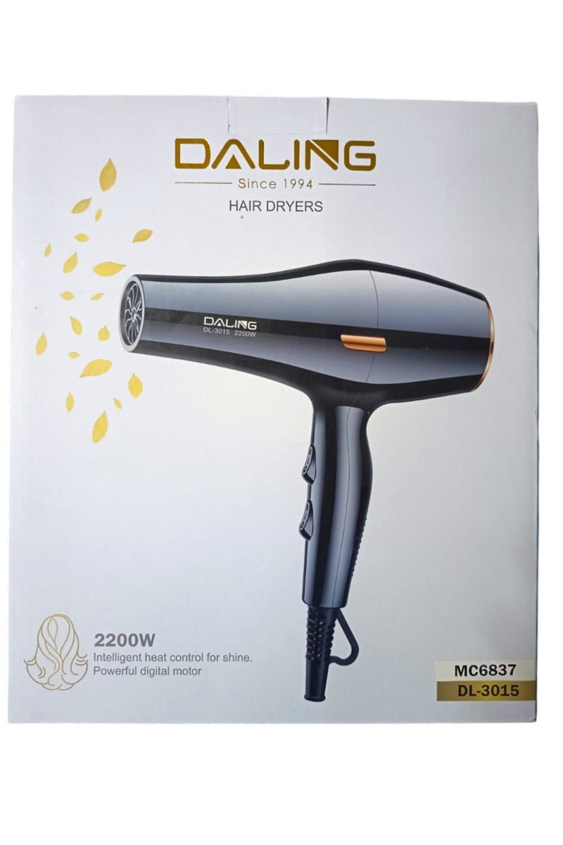 دالينغ مجفف شعر احترافي 2200 واط أسود DL-3015 - Image 3