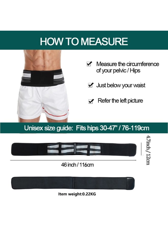 Bukela Sacroiliac Hip Belt, Hip Support Brace, SI Joint Pelvic Support for Women and Men, Anti-Slip Trochanter Brace, SI Joint Belt for Sciatica Nerve, Pelvic, Lower Back and Lumbar Pain Relief - Image 2