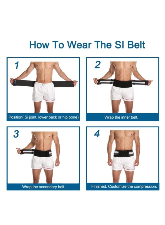 Bukela Sacroiliac Hip Belt, Hip Support Brace, SI Joint Pelvic Support for Women and Men, Anti-Slip Trochanter Brace, SI Joint Belt for Sciatica Nerve, Pelvic, Lower Back and Lumbar Pain Relief - Image 4