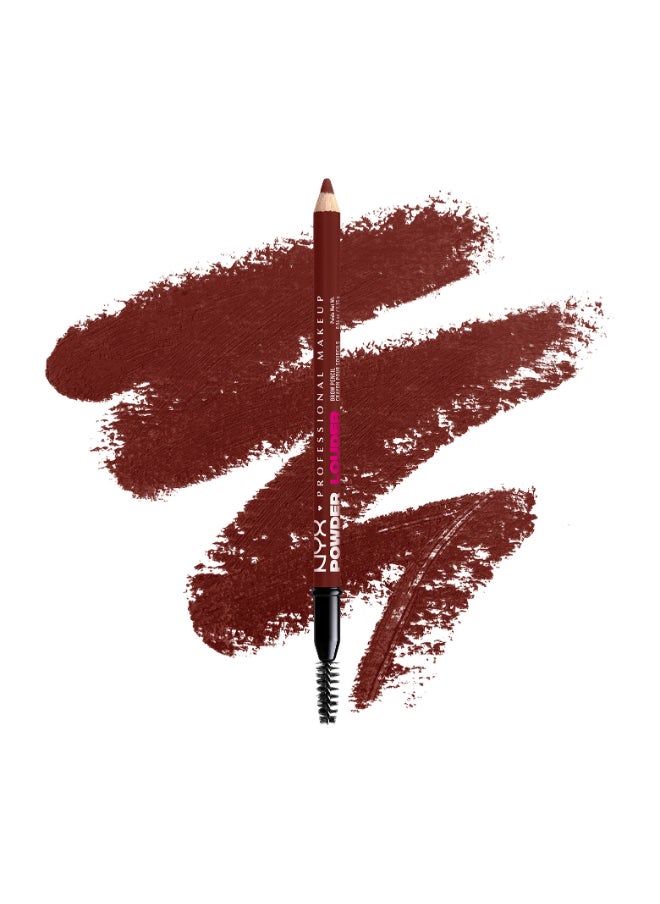 NYX PROFESSIONAL MAKEUP Powder Louder, Brow Pencil, 12Hr Wear, Buildable Micro-Fibers, Black Cherry  - Image 3