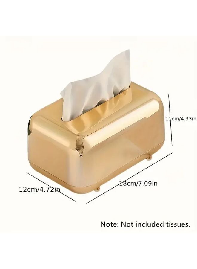Golden Luxury European Vintage Style Plastic Paper Towel Box For Bathroom Home - Image 4