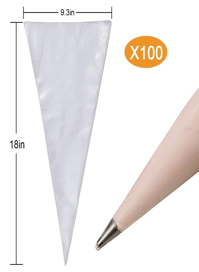 Gexolenu 100pcs Extra large anti-burst piping bags, disposal pasty bags for cake and buttercream frosting, cupcake baking, decorating icing, thick, non-slip for all size tips and couples (18 inch), Gexolenu - Image 4