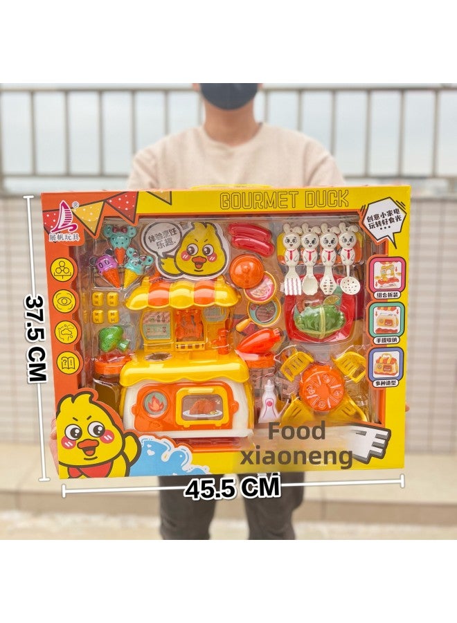 Children And Girls Toys Simulation Kitchen Play House Toys Suit Educational Toys Training Institutions Renewal Gifts-Specifications:0257-67 Gourmet Pinch Fun 【big Gift Box】 - Image 3