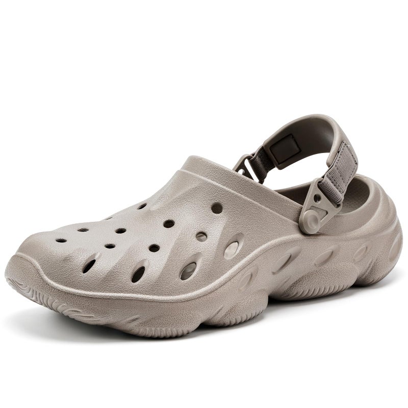 VIFUUR Unisex-Adult Clogs Comfortable Lightweight with Arch Support Slip On Garden Shoes for Women and Men,Light Gray,9.5-10 Women/8-8.5 Men - Image 1