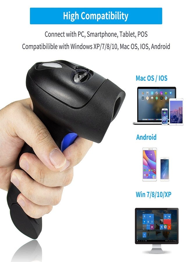 NetumScan Bluetooth QR Barcode Scanner with Stand, 3 in 1 Wireless 1D 2D Bar Code Scanner USB Image Bar Code Reader for Computer, Tablet, iPhone, iPad, Android - Image 5