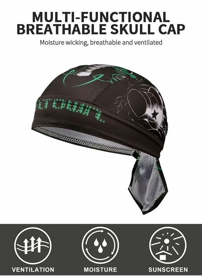 PYC Skull Cap Cooling Sweat Wicking Helmet Cycling Hat Head Bandana Summer Caps,Sweat Wicking Beanie Cap,Helmet Liner,Outdoor Sports Cap  - Image 4