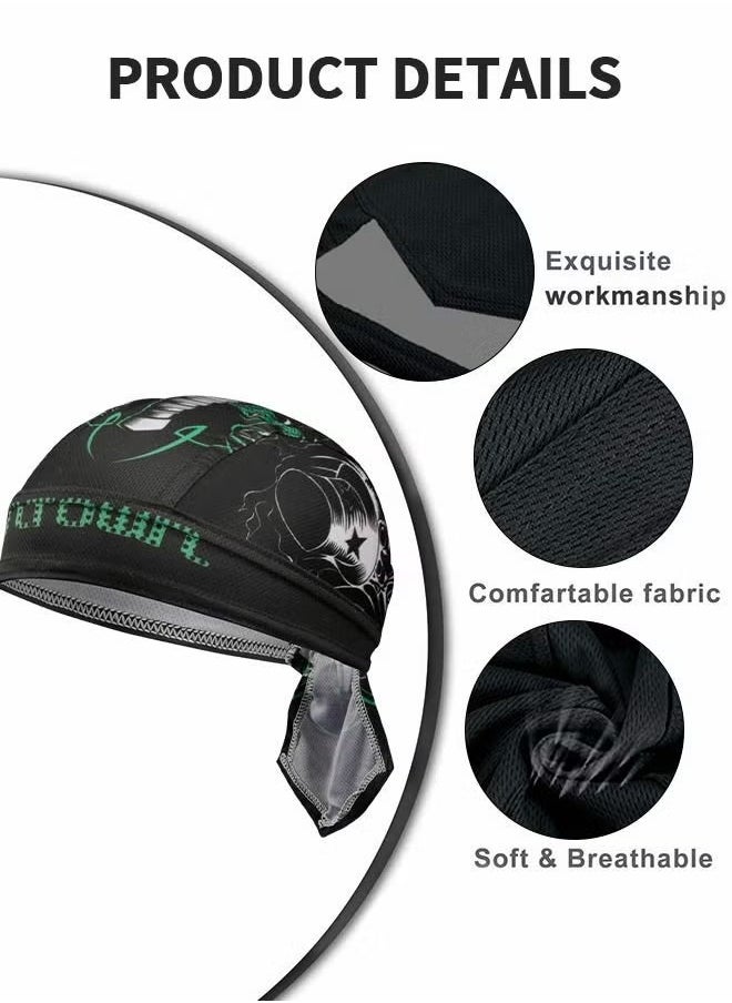 PYC Skull Cap Cooling Sweat Wicking Helmet Cycling Hat Head Bandana Summer Caps,Sweat Wicking Beanie Cap,Helmet Liner,Outdoor Sports Cap  - Image 3