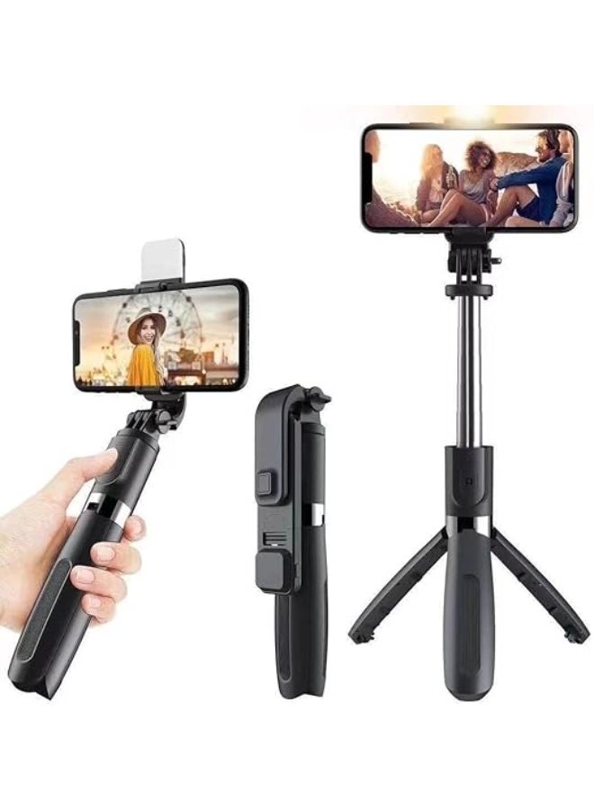 Foldable Phone Tripod & Selfie Stick with Full LED Ring Light and Bluetooth Remote - Lightweight, Portable, and Easy-to-Use for TikTok, Vlogging & HD Videos - Image 2