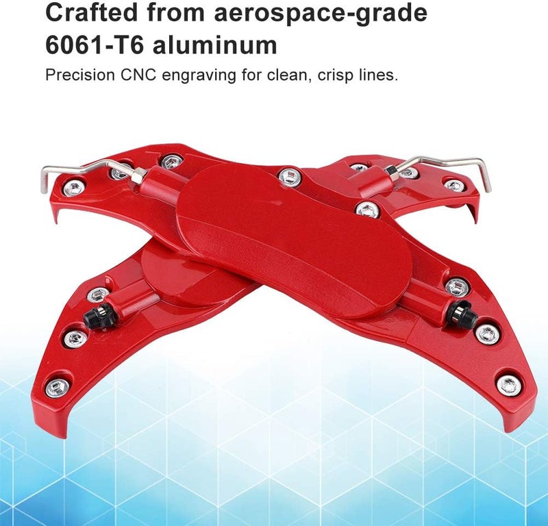 Eujgoov Red Brake Caliper Covers - Universal Fit, Aerospace-Grade Aluminum, Easy Installation - Image 5