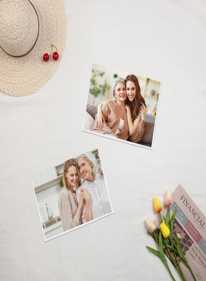 Odowalker 50 PCS Reusable Magnetic Picture Frames for Fridge, 2.5 x 3.5 Inch White Wallet Size Photo Pocket Sleeves, Magnetic Pocket Picture Frame for Refrigerator Locker, Office - Image 4