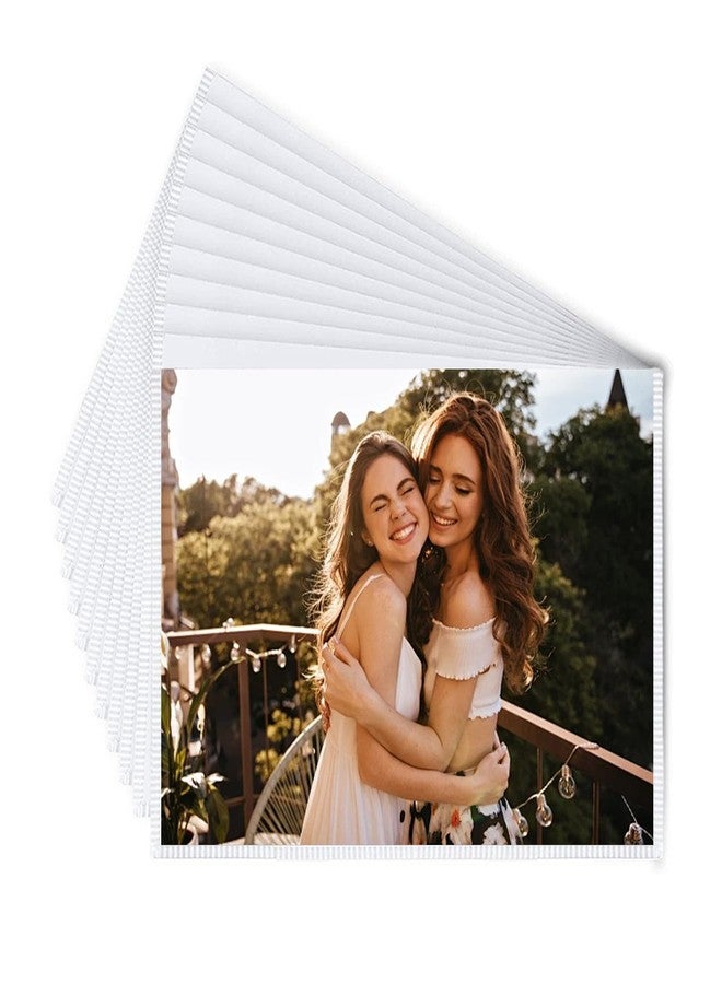 Odowalker 50 PCS Reusable Magnetic Picture Frames for Fridge, 2.5 x 3.5 Inch White Wallet Size Photo Pocket Sleeves, Magnetic Pocket Picture Frame for Refrigerator Locker, Office - Image 1