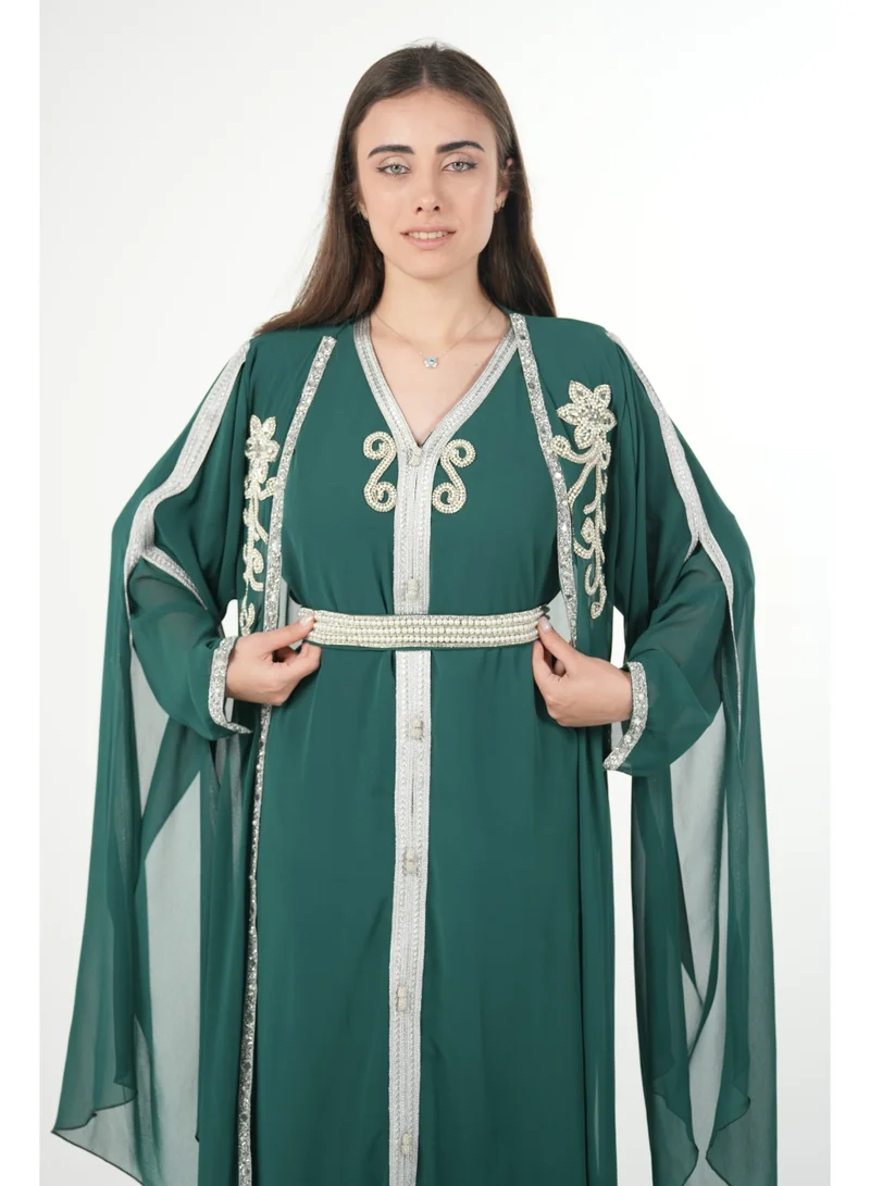 البنت الشرقية قفطان مغربي مطرز جلابية نسائية