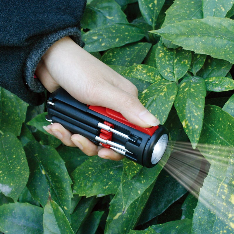 Apollo Tools Original Mr. 7-Hands, Multi Screwdriver Hand Tool, All In One Patented Screwdriver, 8 Screwdrivers in 1 Tool with Worklight and Flashlight - Red - DT1719 - Image 4